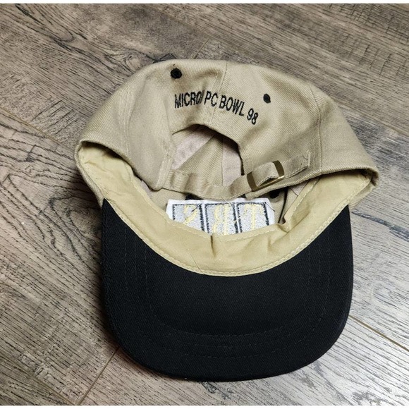 Vintage 90s 1998 Micron PC Bowl UM v NC State NCAA Football TBS Strapback Hat - Picture 2 of 7